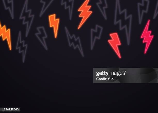 lightning bolt background - rock music background stock illustrations