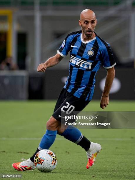 Borja Valero of Internazionale during the Italian Serie A match between Internazionale v Torino at the San Siro on July 13, 2020 in Milan Italy