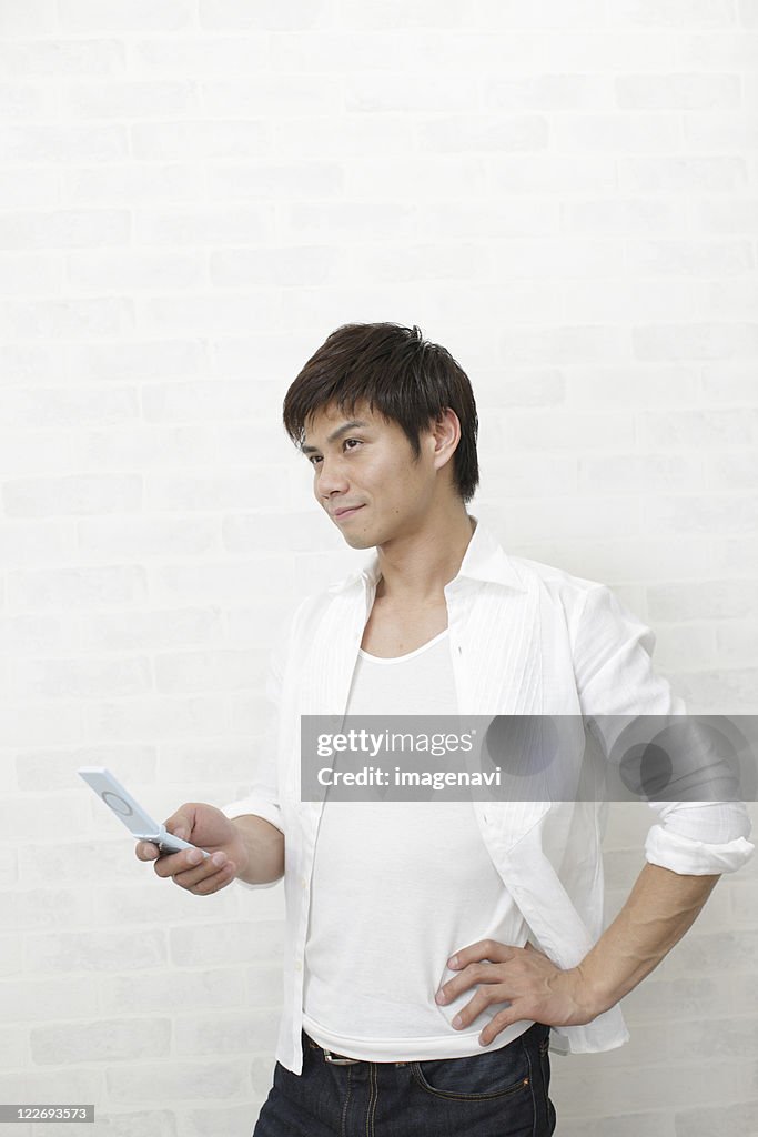 A man using mobile phone