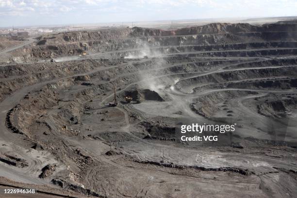 View of a rare earth mine at Bayan Obo Mining District on July 27, 2011 in Baotou, Inner Mongolia Autonomous Region of China.