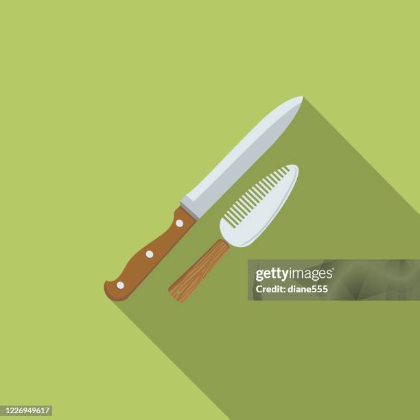 knife and cheese cutter kitchen icon - cheese knife stock illustrations
