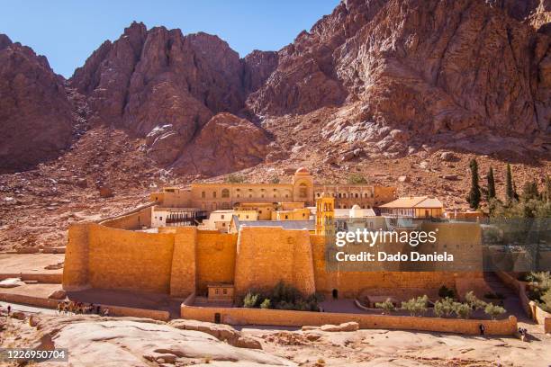 saint catherine monastery - sinai egypt stockfoto's en -beelden
