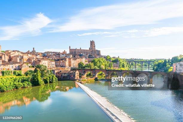 albi in a summer sunny day,france - haute garonne foto e immagini stock