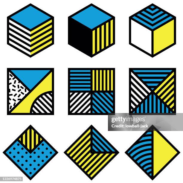 logo elements design stock illustration. all colours are easily editable. - diamond logo stock illustrations