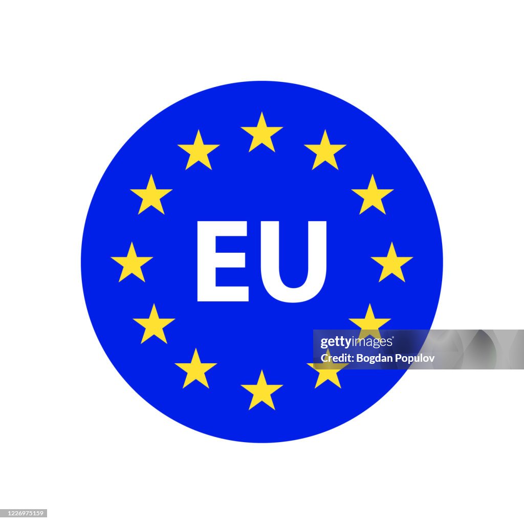 Eu European Union Logo Symbol Flat Illustration Of European Union ...