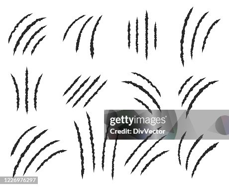 Claws scratches vector set Claws scratches vector set