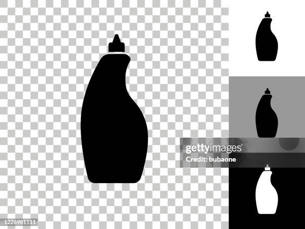 laundry detergent icon on checkerboard transparent background - fabric softener stock illustrations