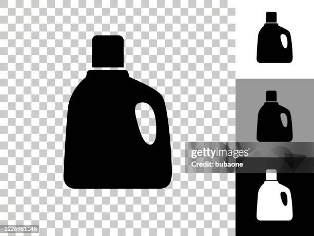 laundry detergent icon on checkerboard transparent background - fabric softener stock illustrations