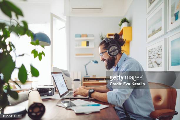 at home - working from home stock pictures, royalty-free photos & images