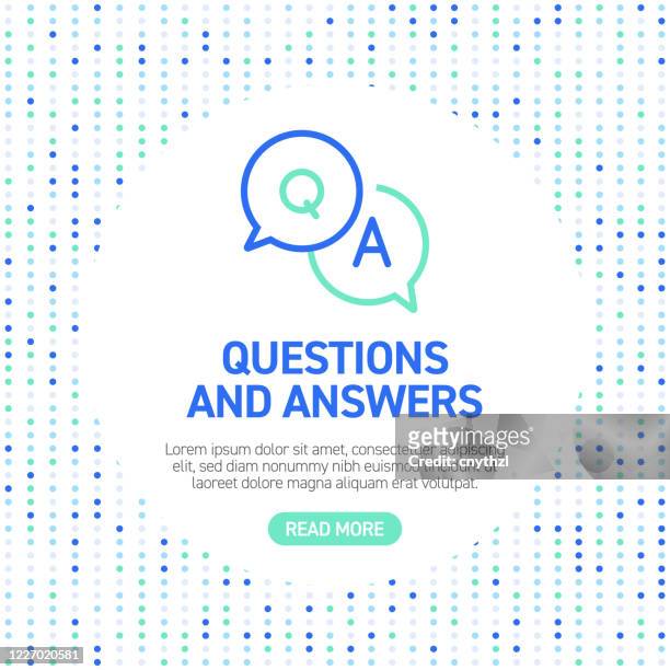 questions and answers line icons. simple outline icons with pattern - q and a stock illustrations