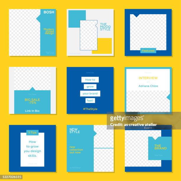 trendy editable template for social networks stories and posts. yellow and blue color concept. - social issues stock illustrations