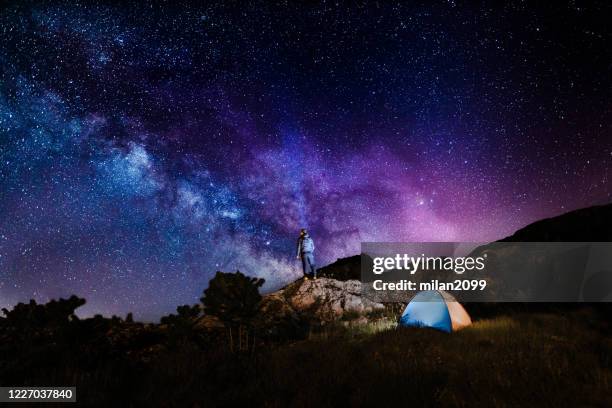 milky way stars - summit milan stock pictures, royalty-free photos & images