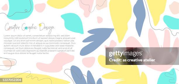 abstract creative header. modern artistic background. hand drawn textures. - pastel stock illustrations