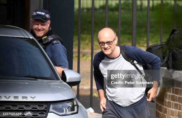 Dominic Cummings, Chief Advisor to Prime Minister, arrives at Downing Street on May 26, 2020 in London, England. On March 31st 2020 Downing Street...