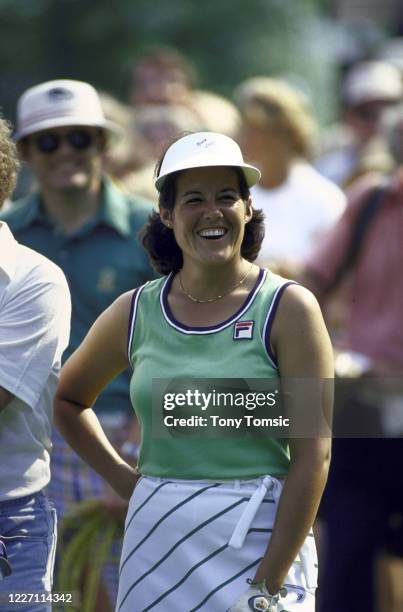 Championship: Nancy Lopez smiling during Thursday play at Jack Nicklaus GC. Kings Island, OH 6/6/1979 CREDIT: Tony Tomsic