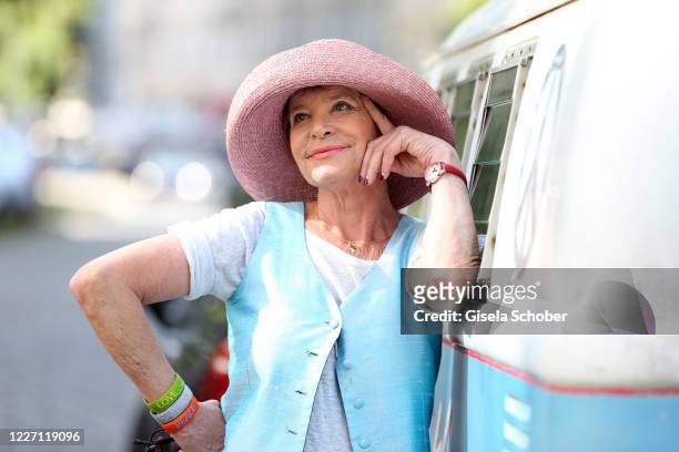 Barbara Engel poses during an photo shooting on July 14, 2020 in Munich, Germany.