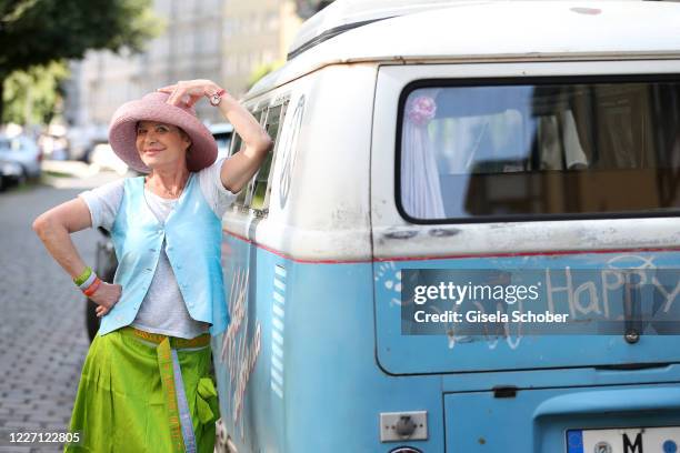 Barbara Engel poses during an photo shooting on July 14, 2020 in Munich, Germany.