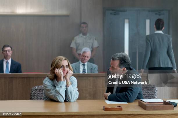 The Shillelagh" Episode 207 -- Pictured: Amanda Peet as Betty Broderick, Steven Culp as Bakter FKA Bibb --