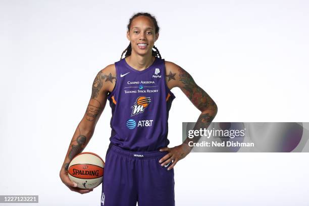 Brittney Griner of the Phoenix Mercury poses for a portrait during Media Day on July 14, 2020 at IMG Academy in Bradenton, Florida. NOTE TO USER:...