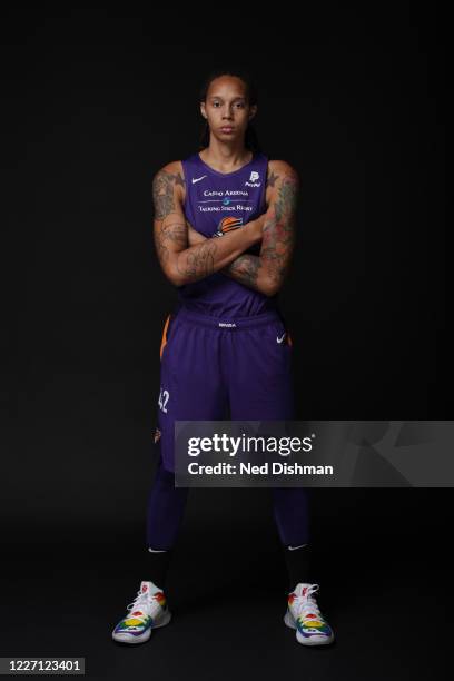 Brittney Griner of the Phoenix Mercury poses for a portrait during Media Day on July 14, 2020 at IMG Academy in Bradenton, Florida. NOTE TO USER:...