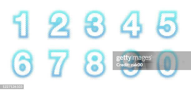 halftone numbers - number stock illustrations