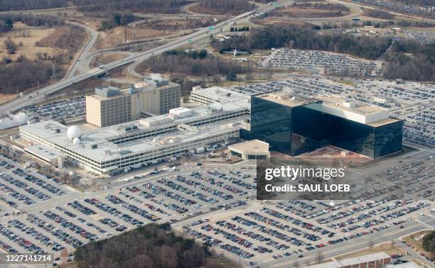 The National Security Agency headquarters at Fort Meade, Maryland, as seen from the air, January 29, 2010. AFP PHOTO/Saul LOEB