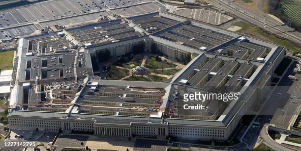 This picture taken December 26, 2011 shows the Pentagon building in Washington, DC. Headquarters of the United States Department of Defense , the...