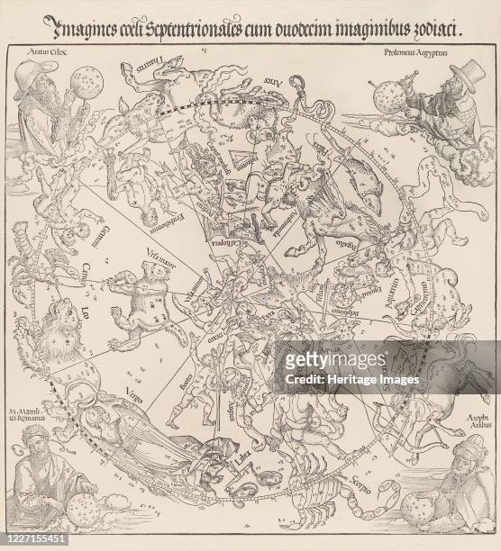 The Celestial Map- Northern Hemisphere, 1515. Artist Albrecht Durer.