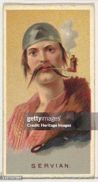 Serbian, from World's Smokers series for Allen & Ginter Cigarettes, 1888. Artist Allen & Ginter.