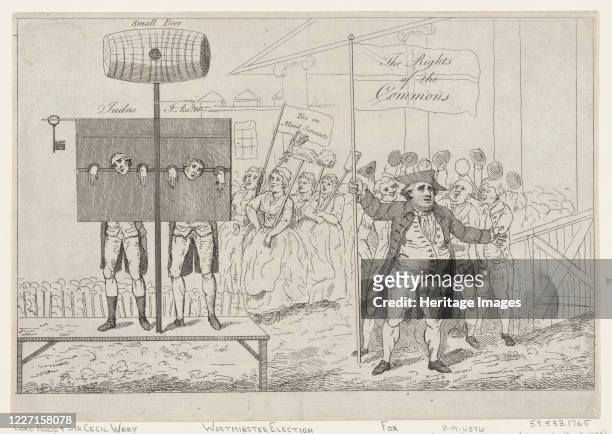 Sir Cecil Wray in the Pillory, May 7, 1784. Artist Thomas Rowlandson.