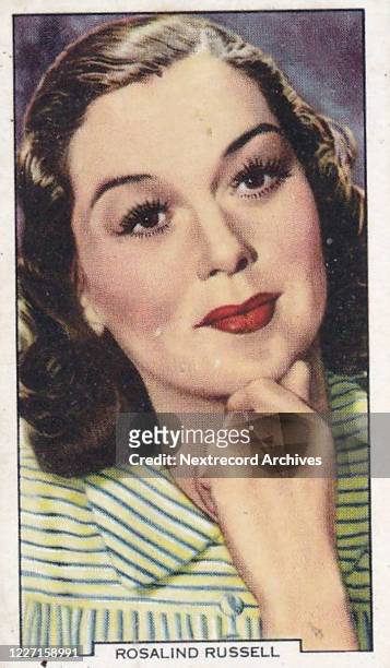 Collectible Gallaher tobacco card, My Favorite Part series, published 1939, depicting Hollywood cinema stars portrayed in their favorite film role,...