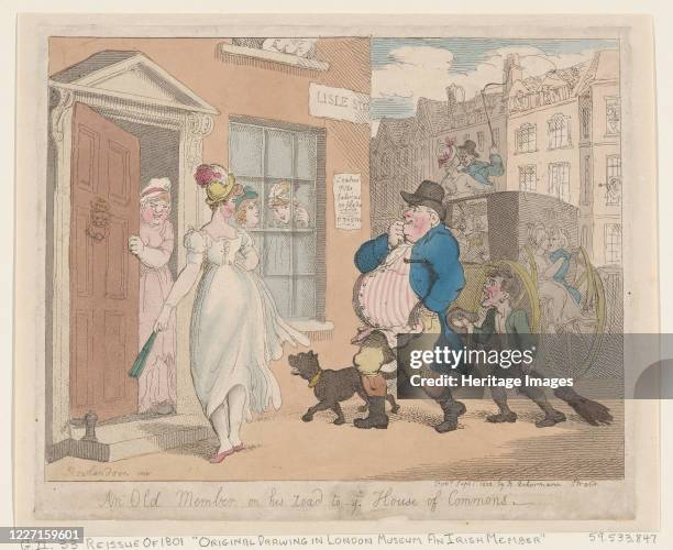 An Old Member on his Road to the House of Commons, September 1, 1802. Artist Thomas Rowlandson.