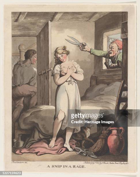Snip in a Rage, July 1, 1802. Artist Thomas Rowlandson.