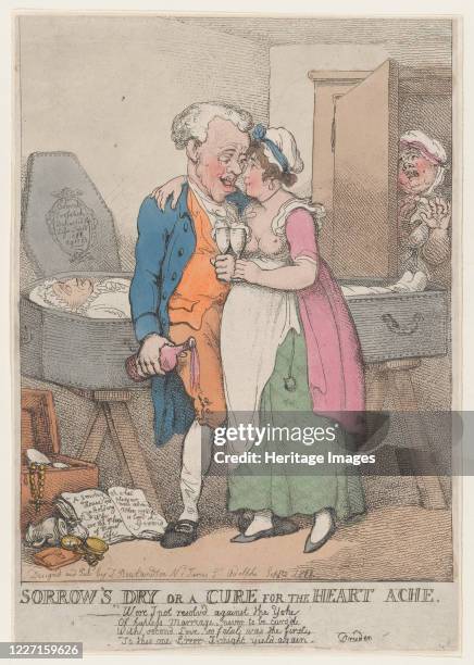 Sorrow's Dry or a Cure for the Heart Ache, 1811. Artist Thomas Rowlandson.