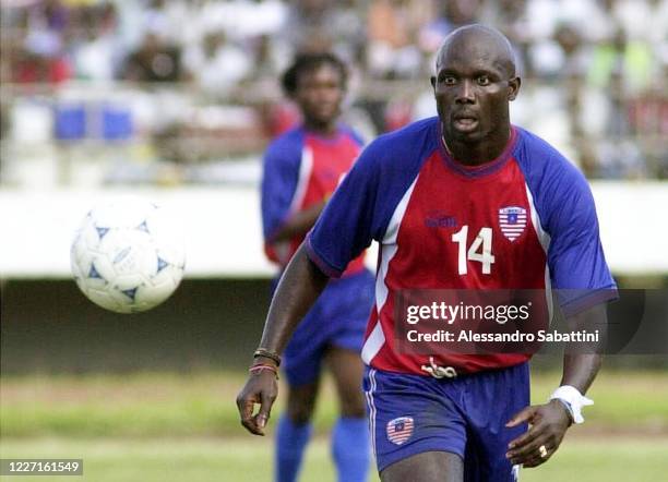 George Weah of Liberia in action 1993.