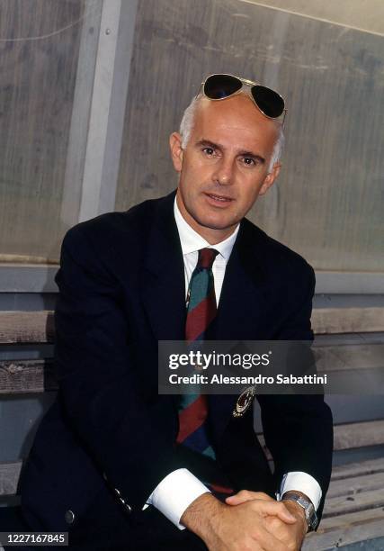 Arrigo Sacchi head coach of AC Milan looks on during the Serie A 1987-88, Italy.