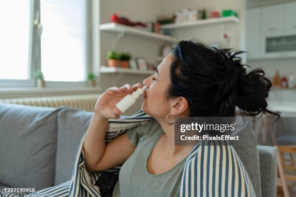 treatment for allergies or common cold - sinus headache stock pictures, royalty-free photos & images