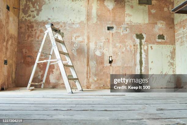 still life of a domestic renovation project - house renovation stock pictures, royalty-free photos & images