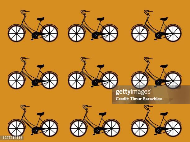 bicycle vector illustration.  background image of a bike. - transportation vector stock pictures, royalty-free photos & images