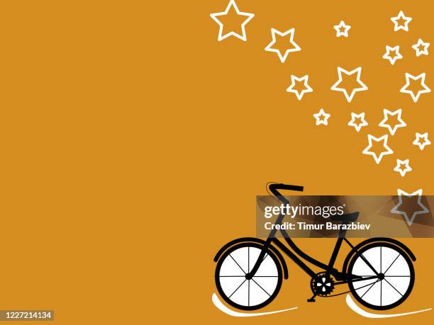 bicycle vector illustration.  background image of a bike. - transportation vector stock pictures, royalty-free photos & images