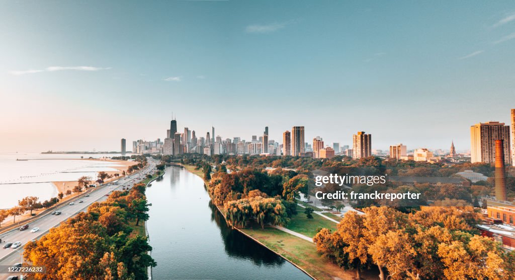 Chicago skyline desde el parque