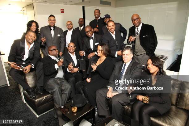 View of unidentified attendees at a reunion in honor of Andre Harrell at the Bryant Park Hotel, New York, New York, March 7, 2011. Harrell was the...