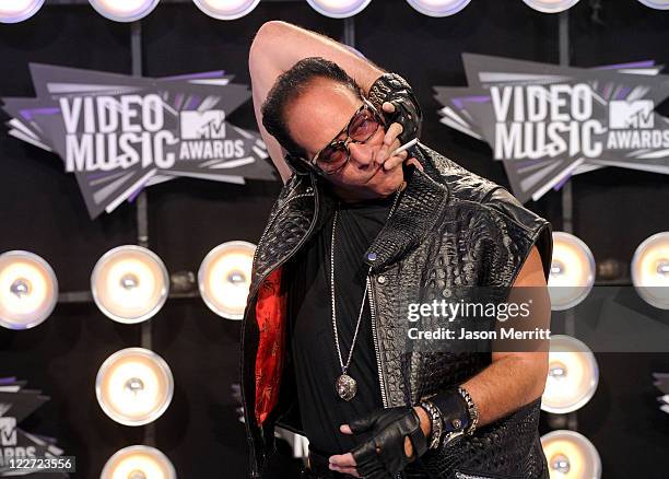 Comedian Andrew Dice Clay arrives at the 2011 MTV Video Music Awards at Nokia Theatre L.A. LIVE on August 28, 2011 in Los Angeles, California.