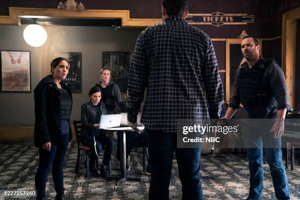 Love You to Bits and Bytes" Episode 510 -- Pictured: Audrey Esparza as Tasha Zapata, Heather Burns as Kathy Gustafson, Ashley Johnson as Patterson,...