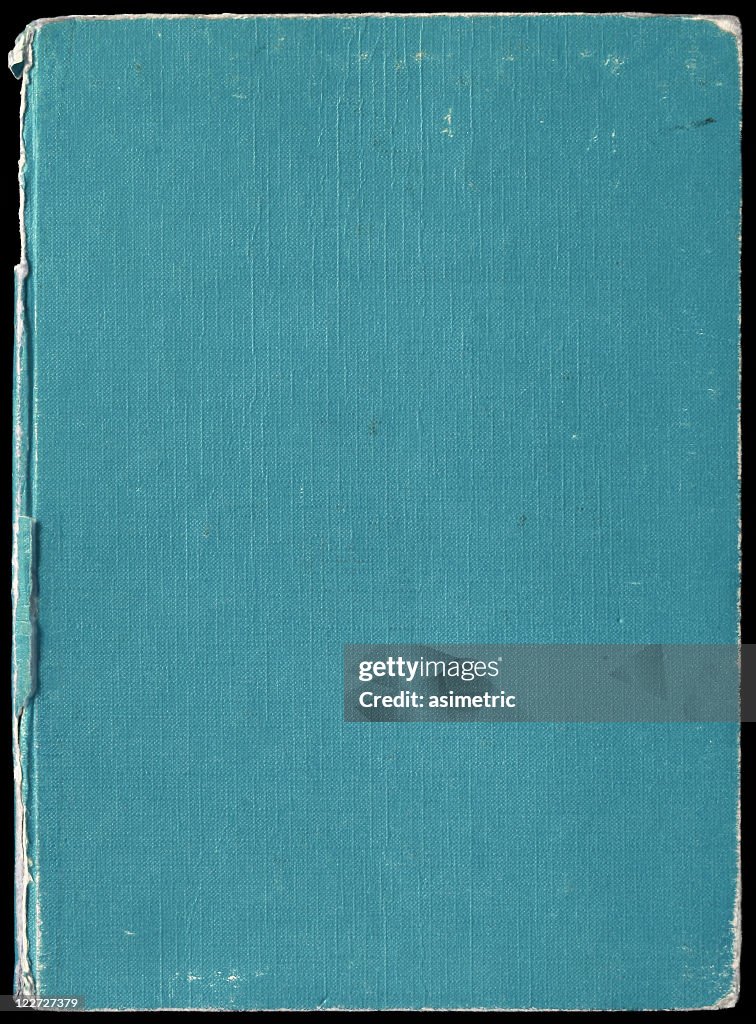Front cover of a blue notebook