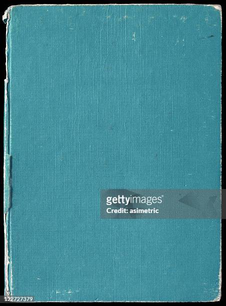 front cover of a blue notebook - blank book cover stock pictures, royalty-free photos & images