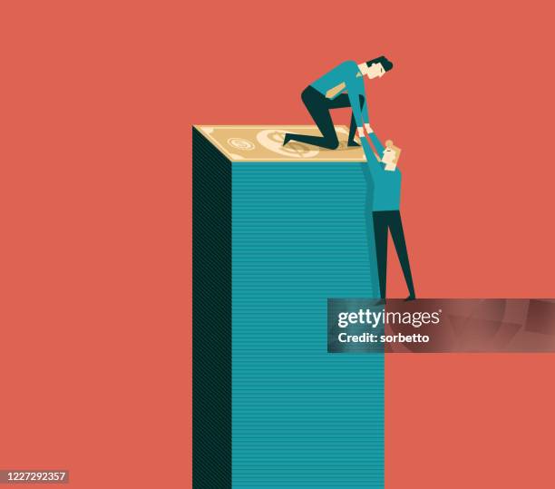 falling - businessman - need help vector stock illustrations