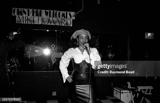 Singer Miki Howard performs at The Cotton Club in Chicago, Illinois in October 1992.