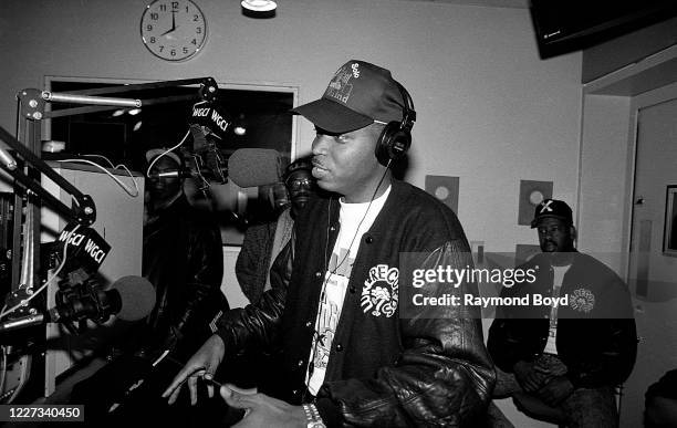 Rapper Luther Campbell, formerly of 2 Live Crew is interviewed at WGCI-FM radio in Chicago, Illinois in February 1992.