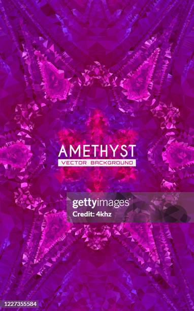 amethyst star gemstone abstract graphic art background - quartz background stock illustrations